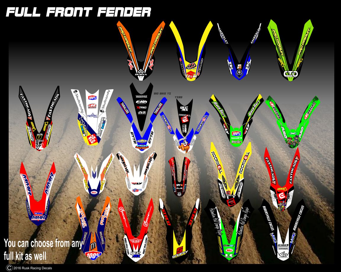 Rusk Racing Custom Motocross Graphics and decals thick stickers mx